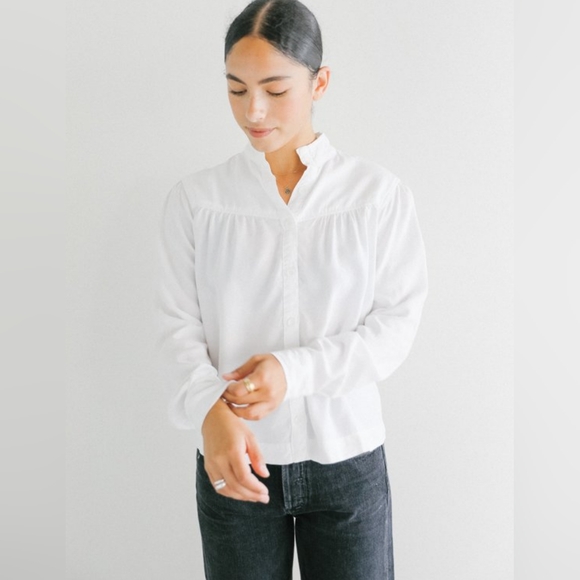 Bella Dahl white button-up blouse - Picture 1 of 13